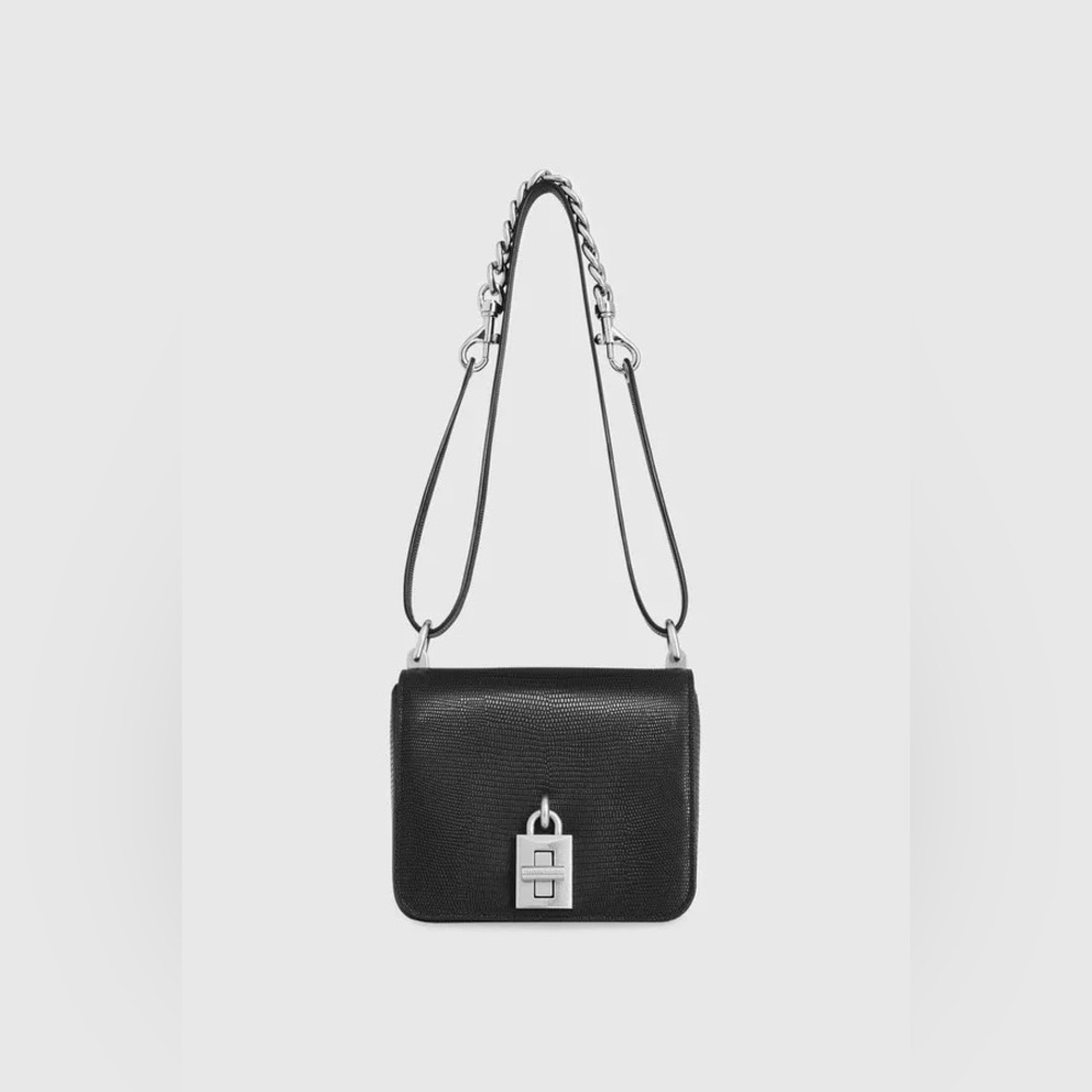 NWT Rebecca Minkoff Small Love Too Croc Embossed Crossbody Bag